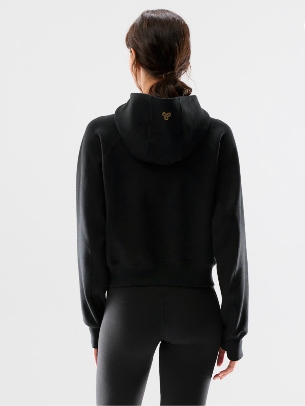 Black Zip-Up Hooded Women’s Top - Picture 4 of 9